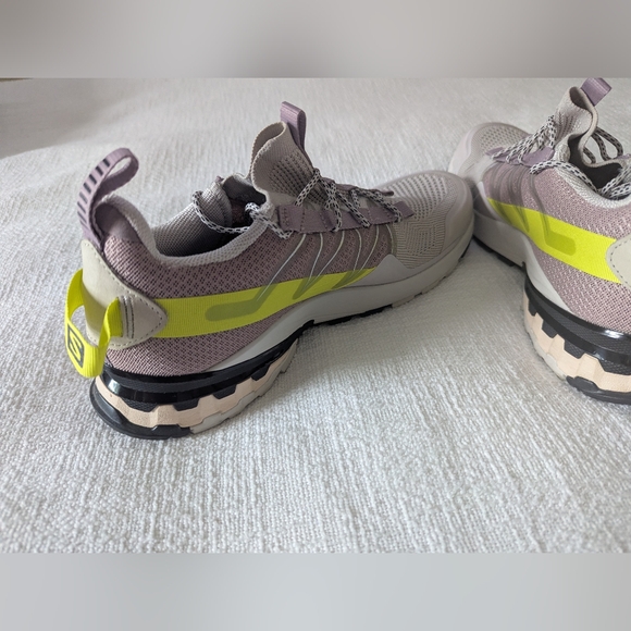 Salomon Shoes Women's 9 Grey Yellow XA Cover Trail Running Shoe Unisex EUC Men 8 - Picture 6 of 9